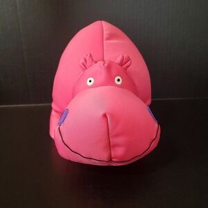 Wishpets Squeezhies Pink Hippopotamus Microbead Stuffed Hippo 2013 RARE FIND